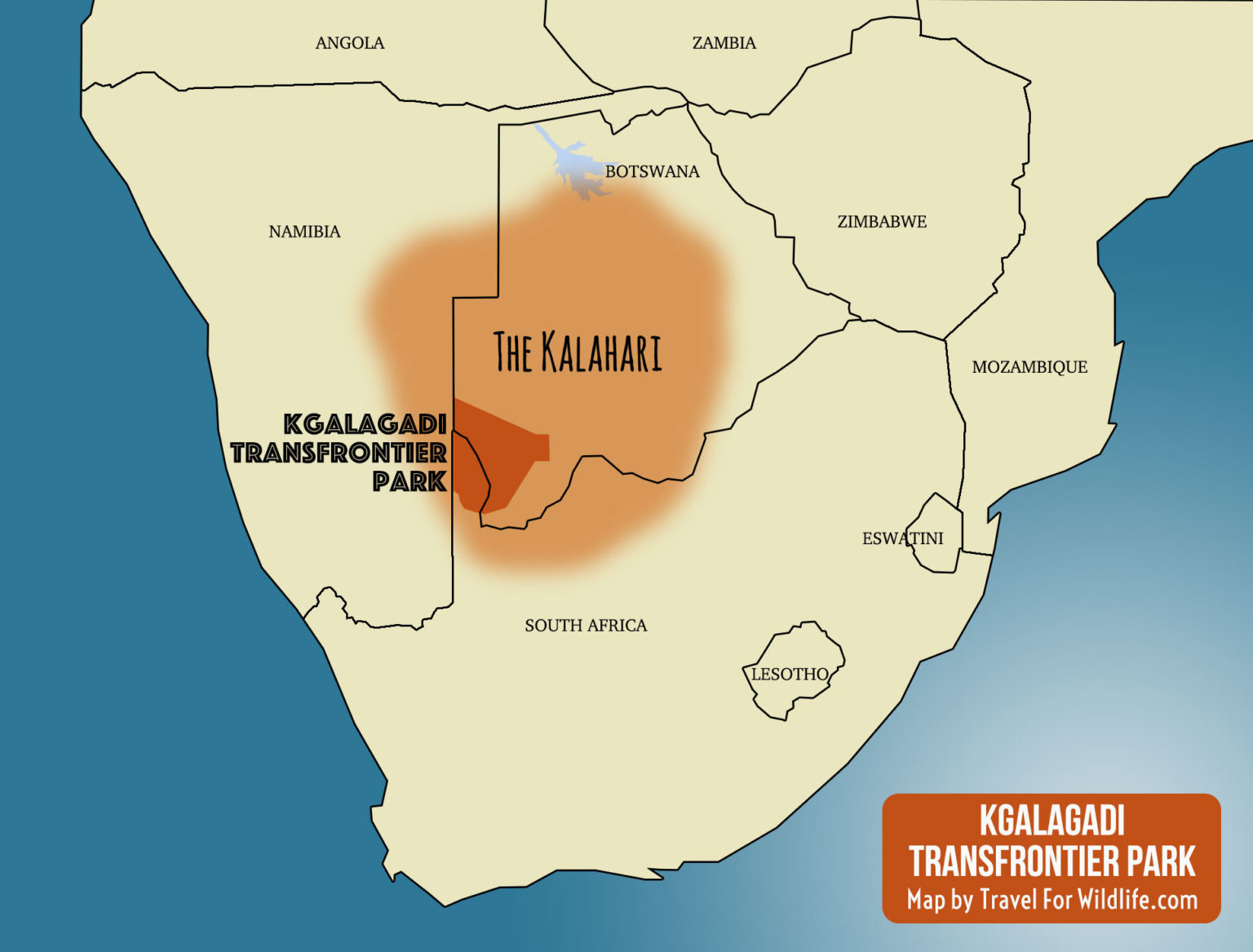 Guide To The Kgalagadi Transfrontier Park Travel For Wildlife   Kgalagadi Map 1536x1167 